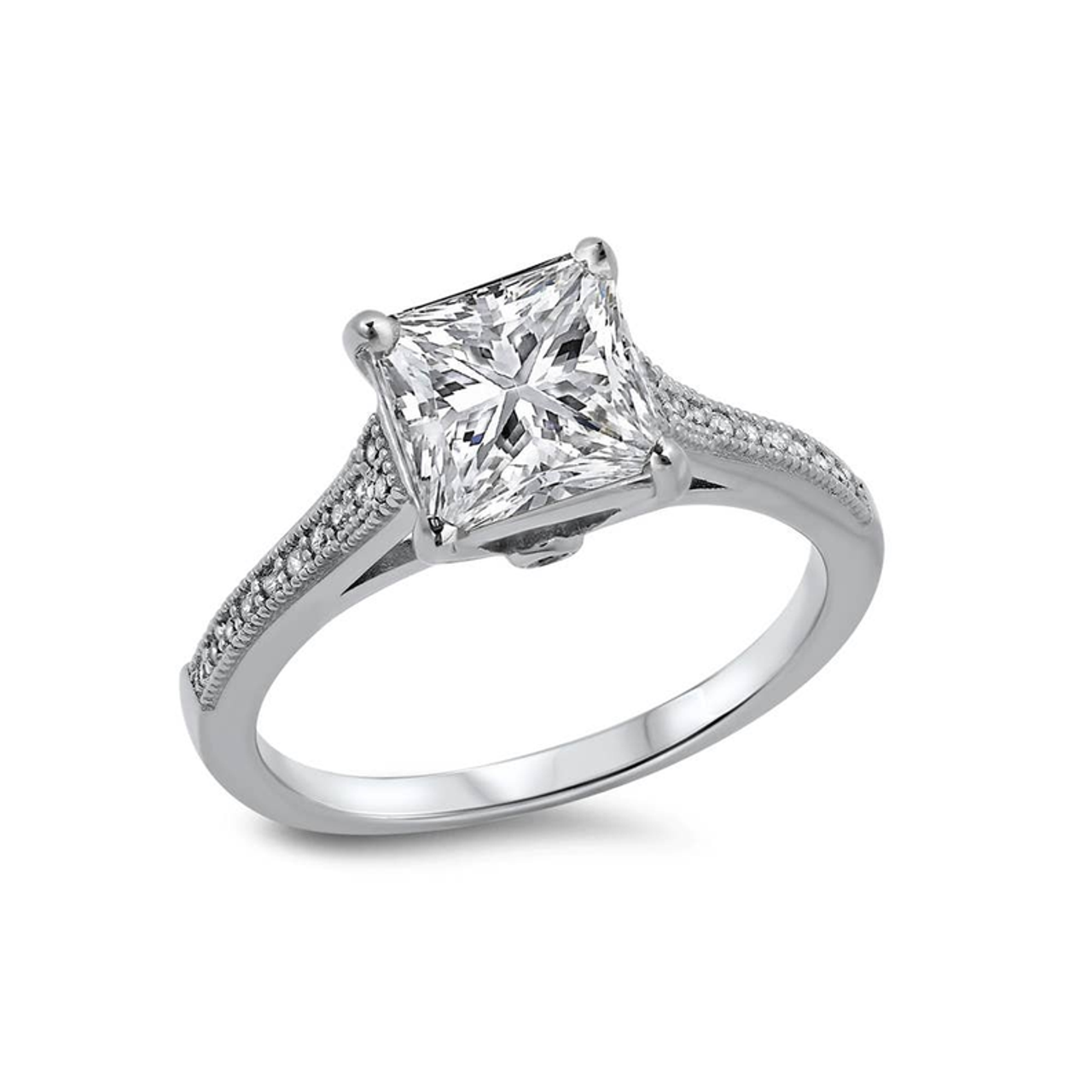 Micro Pave Engagement Ring