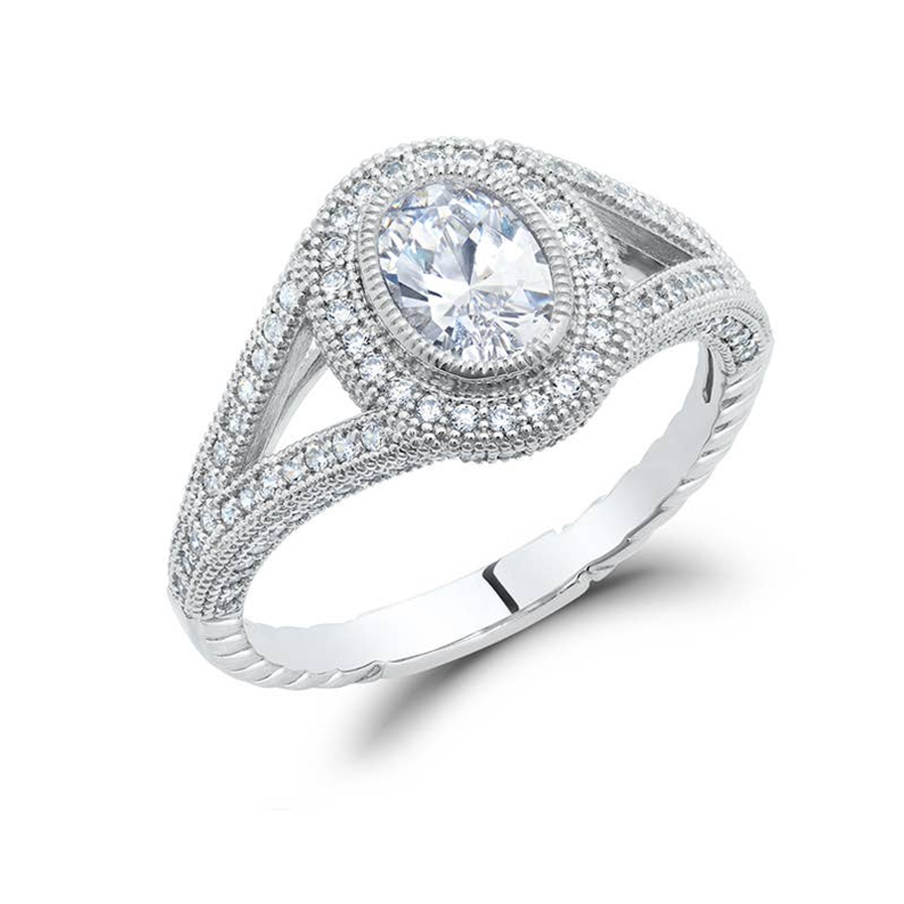 Micro Pave Engagement Ring - XR-0228