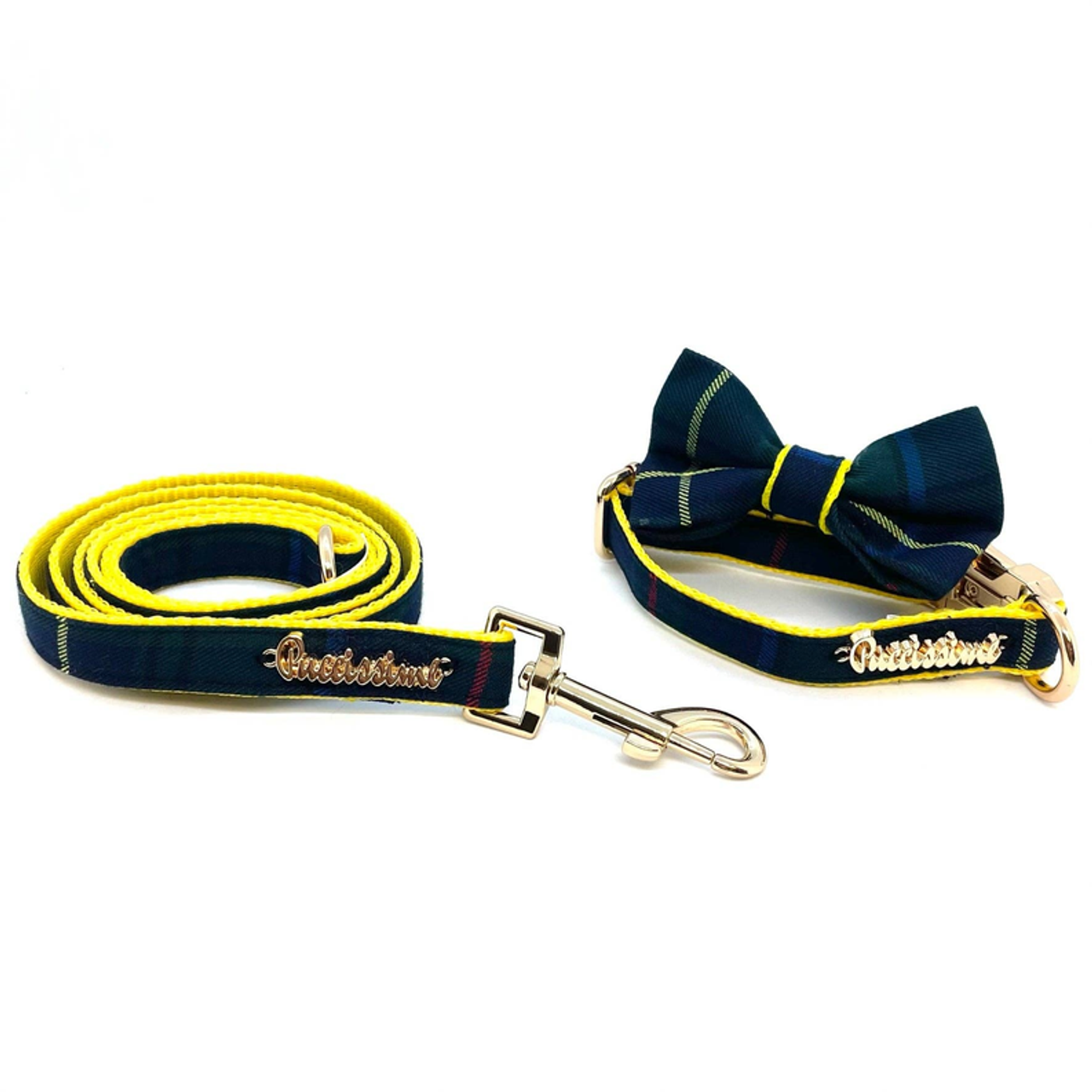 Scotland tartan collar bow tie set - PuccissimePet000217