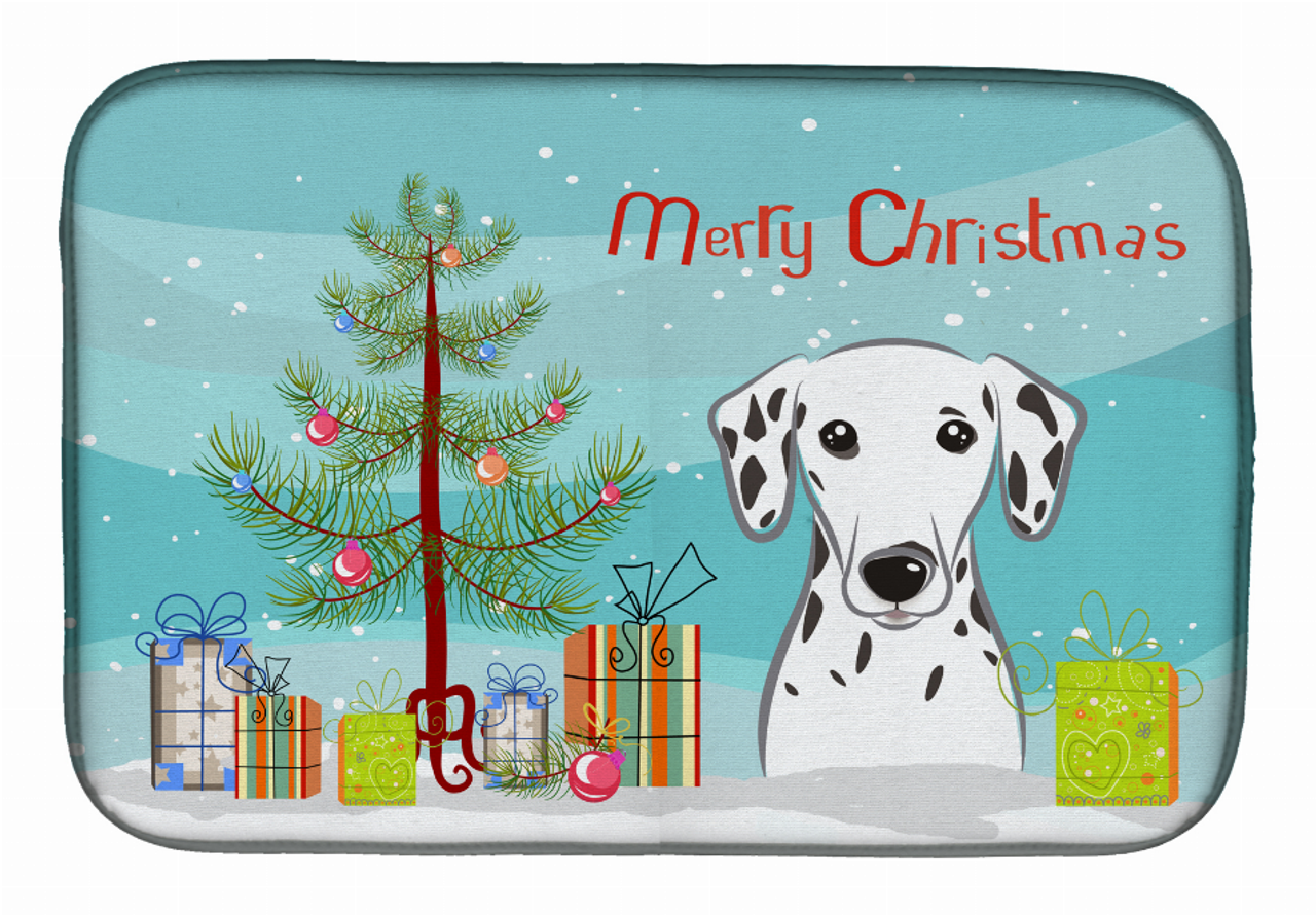Holiday Dog on Dish Drying Mat - BB1582DDM