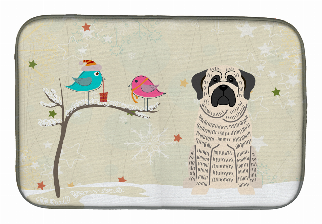 Holiday Dog on Dish Drying Mat - BB2488DDM