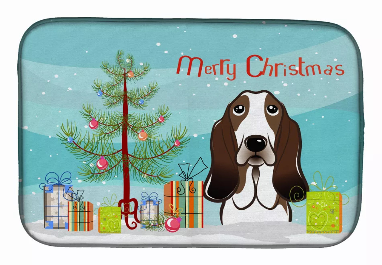 Holiday Dog on Dish Drying Mat - S000213B001695P115596V013