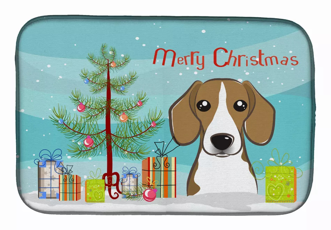 Holiday Dog on Dish Drying Mat - S000213B001695P115596V019