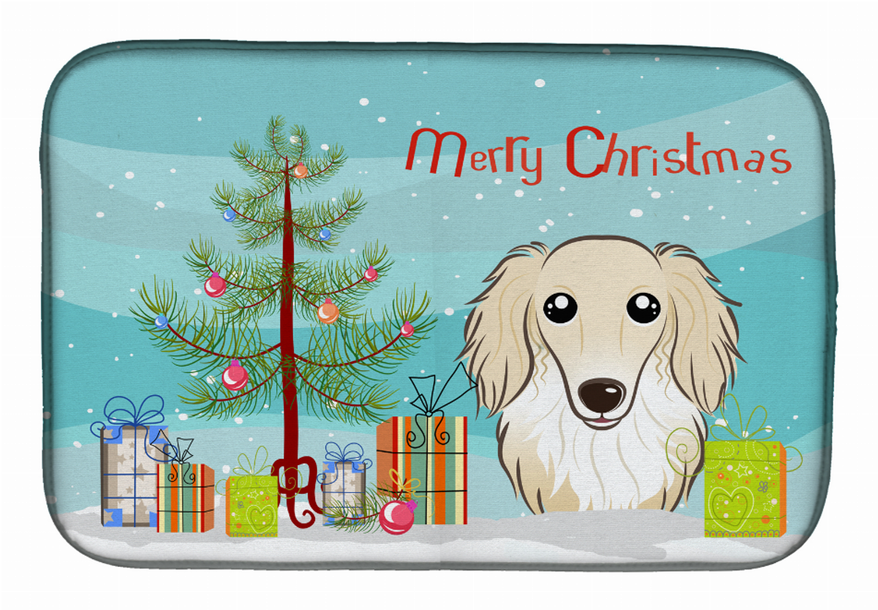 Holiday Dog on Dish Drying Mat - BB1584DDM