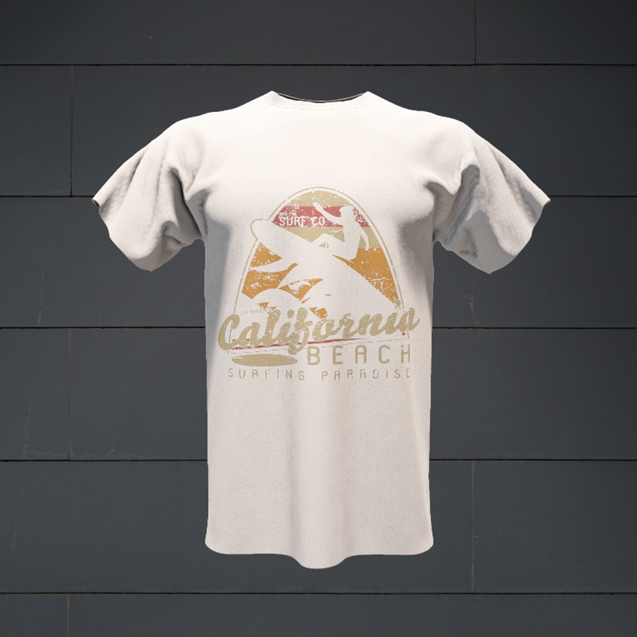 California Beach Suring Paradise T-shirt - 177300027087