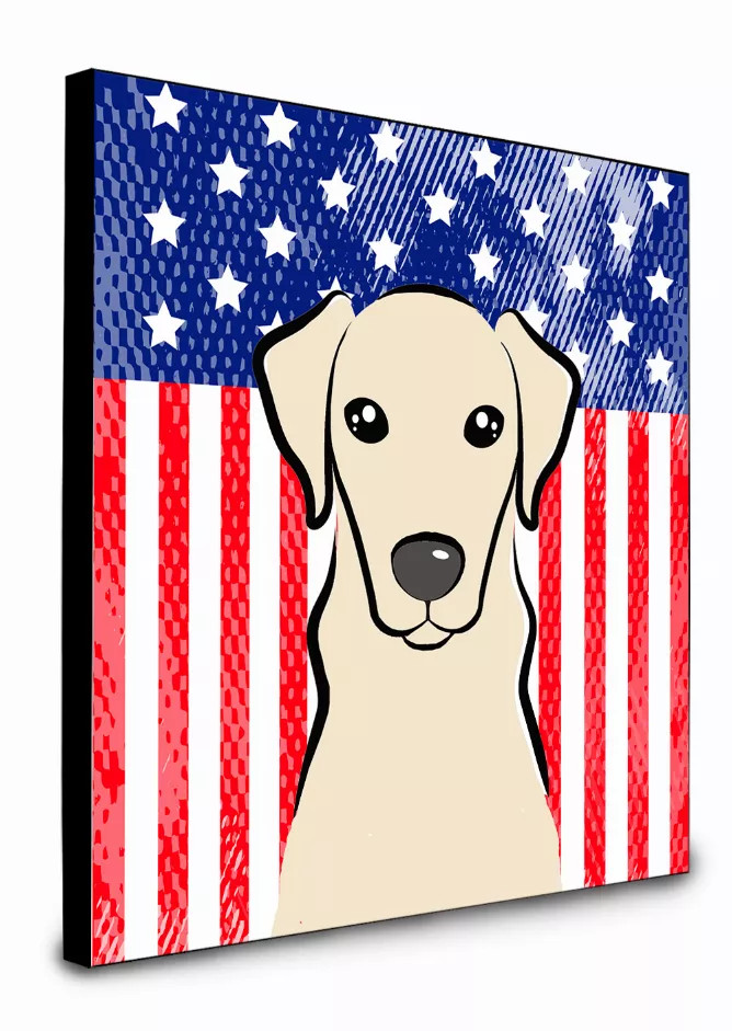 American Flag and Dog Artwork Wall Panel - S000213B001695P014454V007