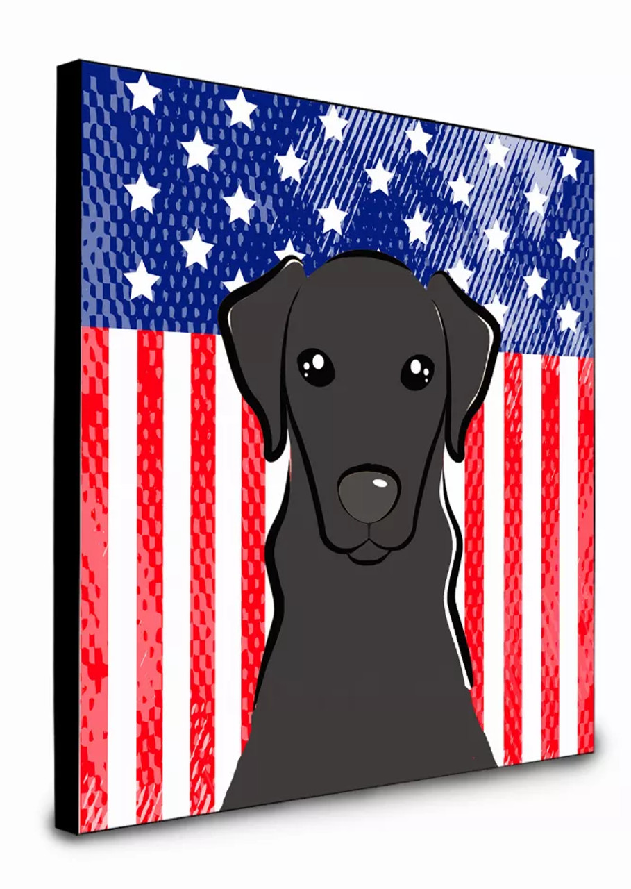 American Flag and Dog Artwork Wall Panel - S000213B001695P014454V015