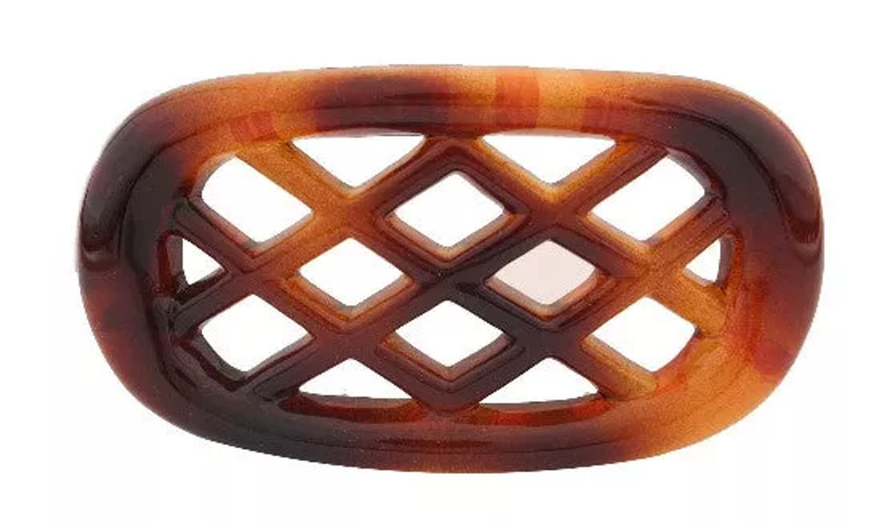 Large Gate Non Metal Tortoise Shell Barrette - 627-06