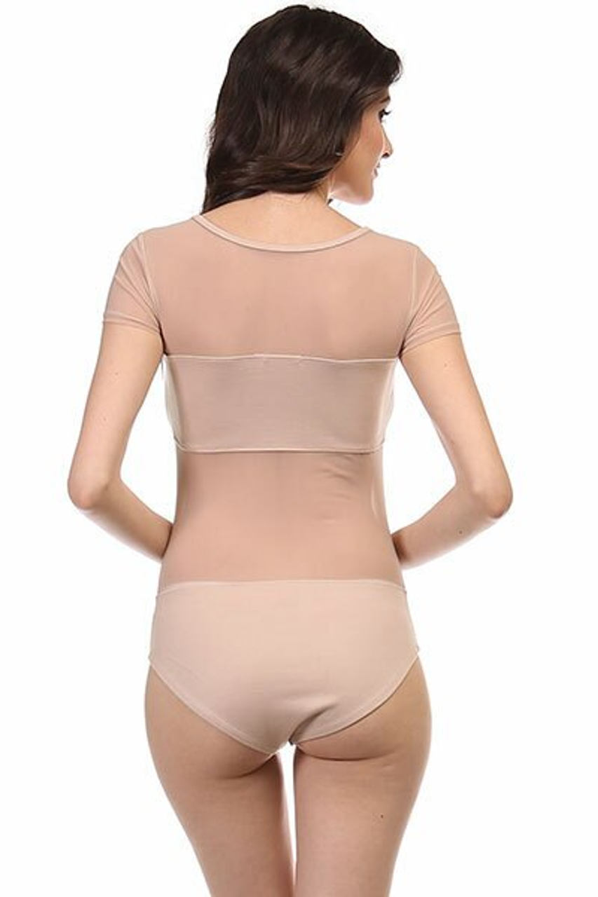 Mesh Cut Out  Bodysuit Nude