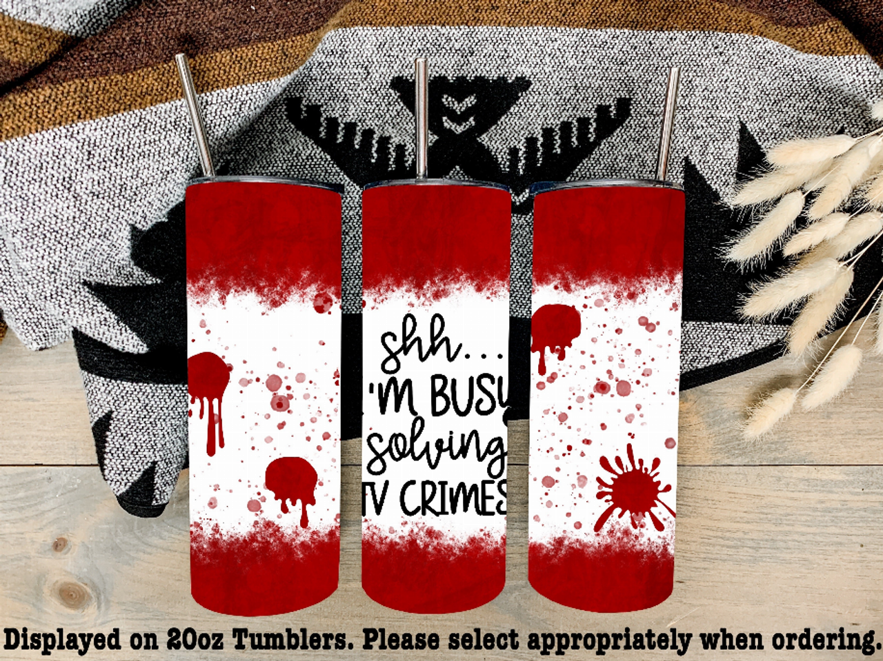 Shh I'm Busy Solving Tv Crimes Steel Tumbler