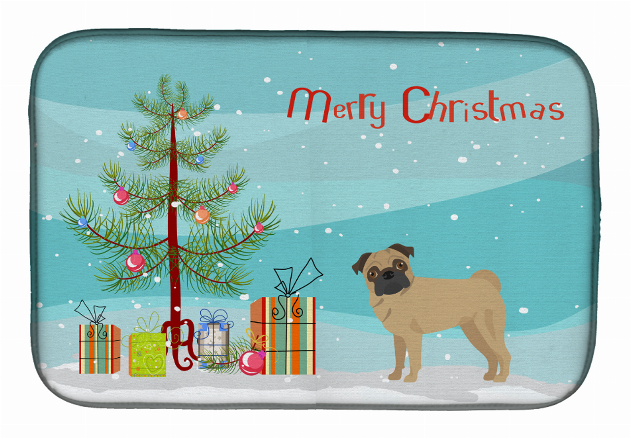 Dog Breed/Merry Christmas art Dish Drying Mat - CK3481DDM