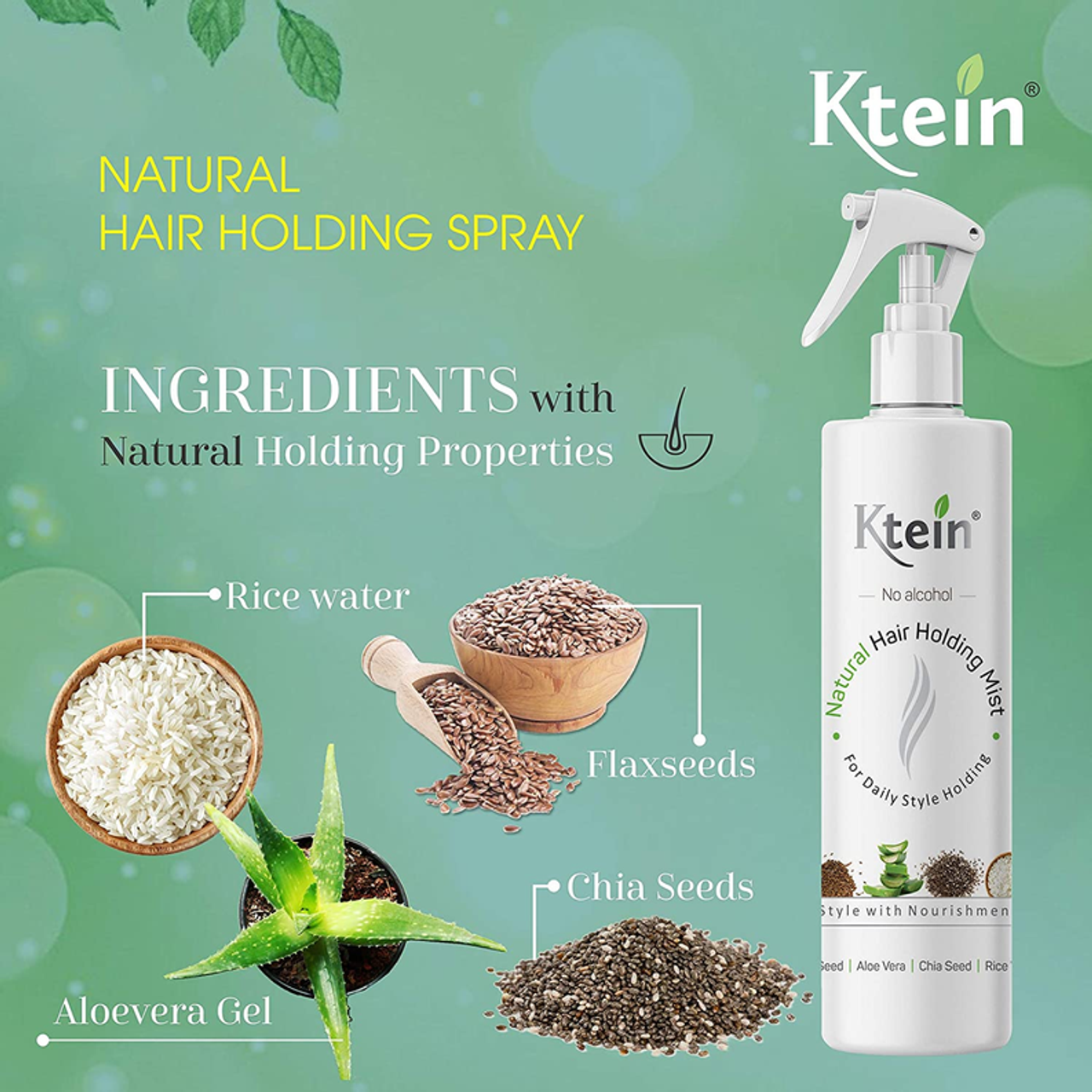 Ktein Natural Hair Holding Spray Without Alcohol - 73001