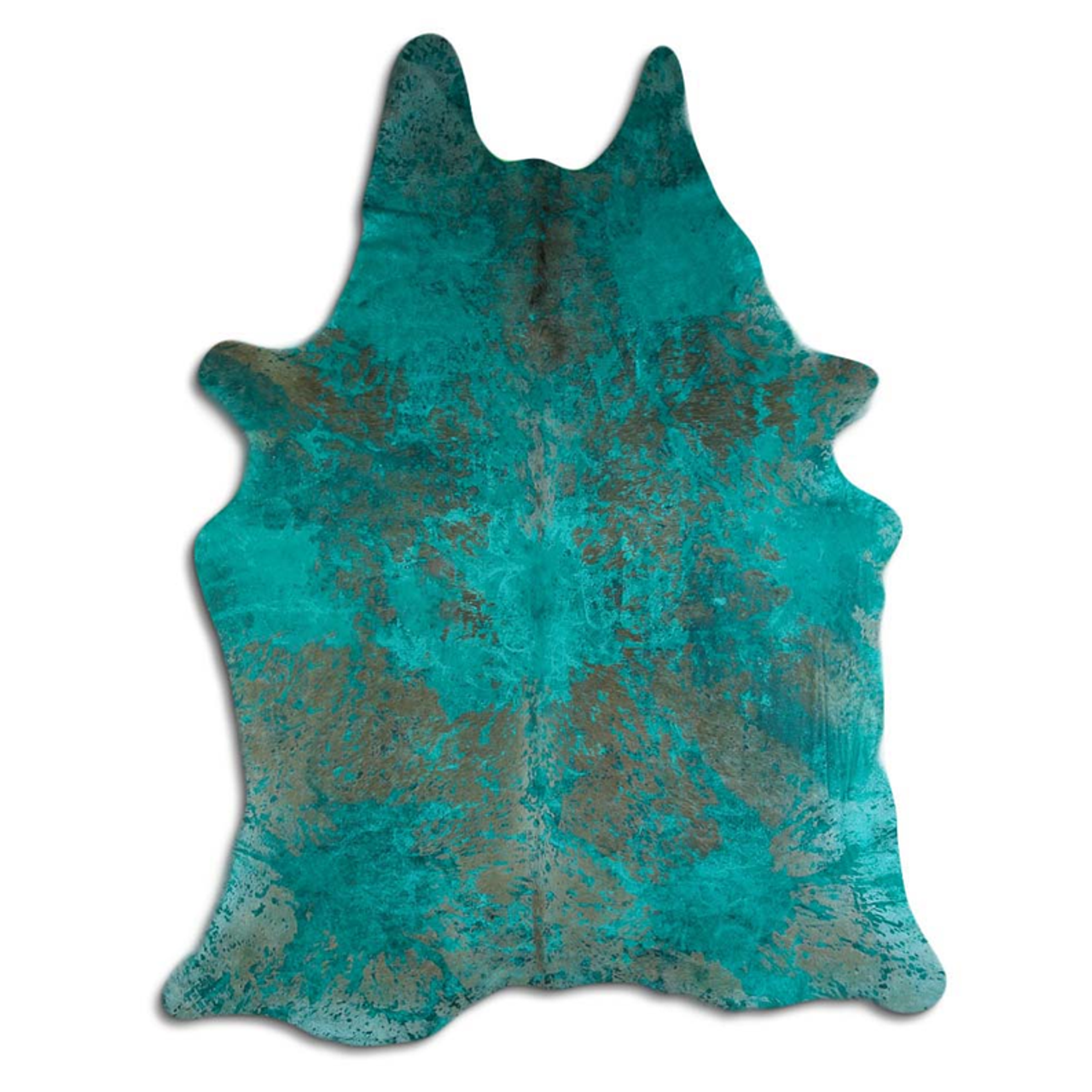 ACID WASHED HAIR ON COWHIDE DISTRESSED EMERALD GREEN - CPDDIEMG3A-00130690