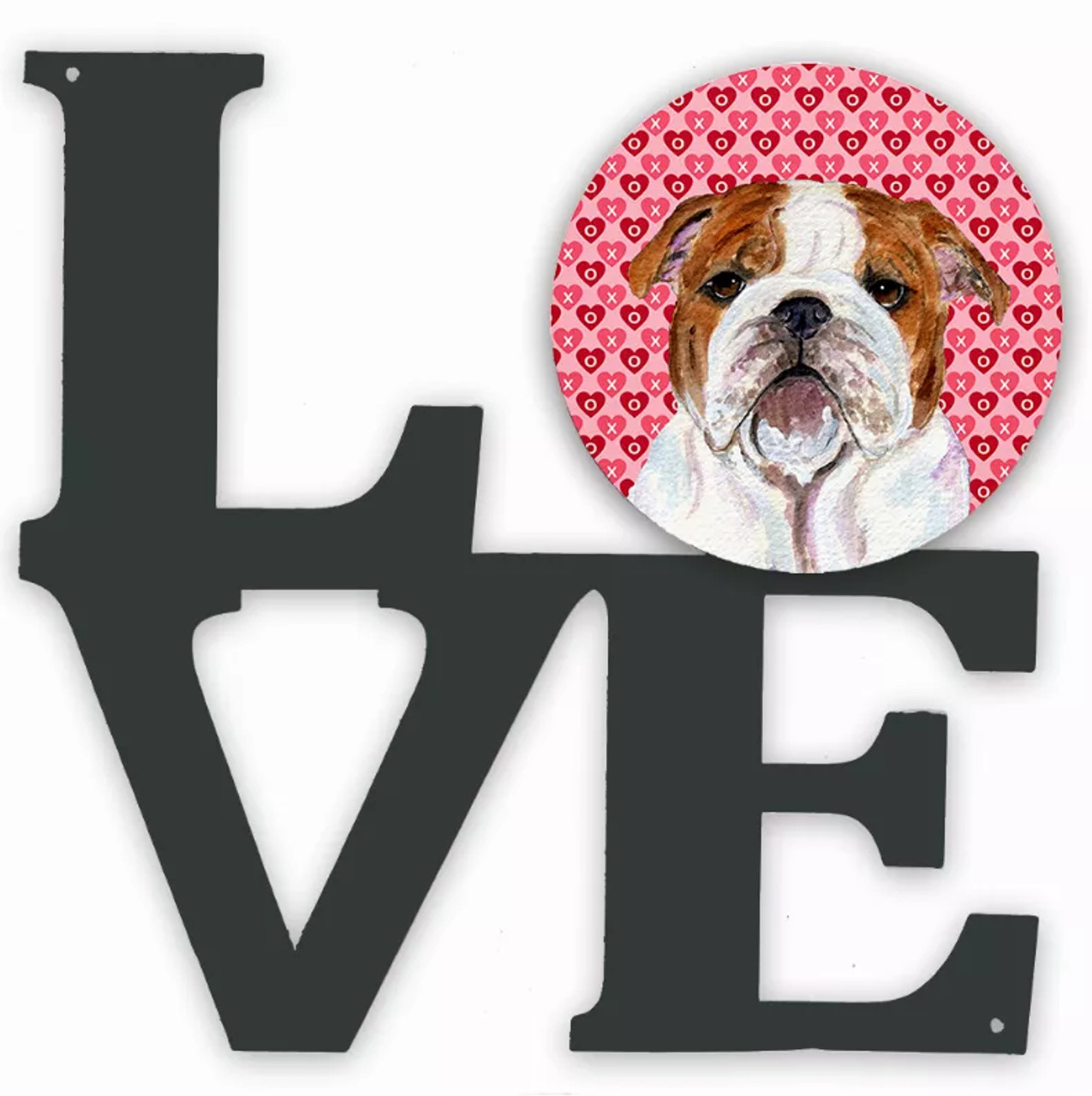 Dog Hearts Love and Valentine's Day Metal Wall Artwork LOVE - SS4484WALV