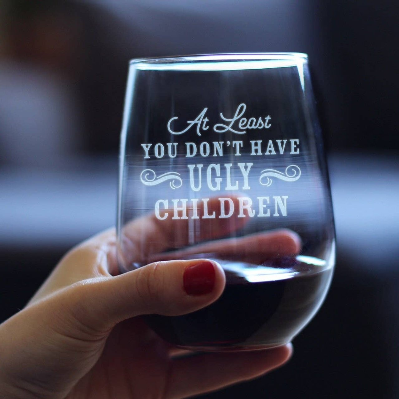 Ugly Children Stemless Wine Glass - Mother's Day Gifts