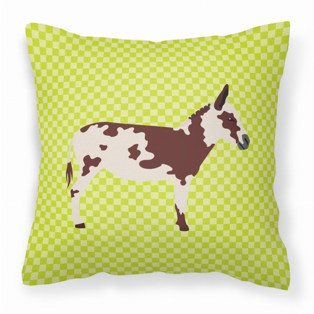 Green Check Themed Fabric Decorative Pillow - BB7677PW1818