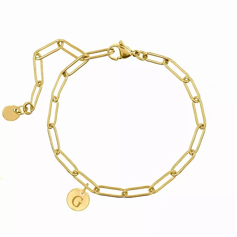 Stylish Initial Charm Bracelet - 549112020EYINB100GDD