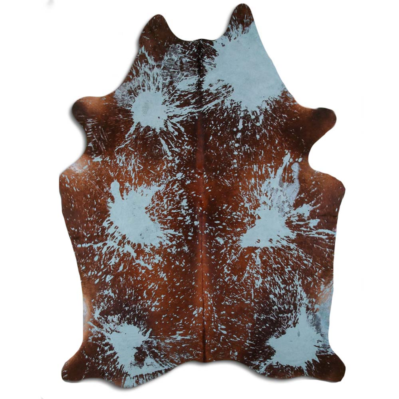 ACID WASHED HAIR ON COWHIDE DISTRESSED ACQUA BLUE - CPDDIACB3A-00126166
