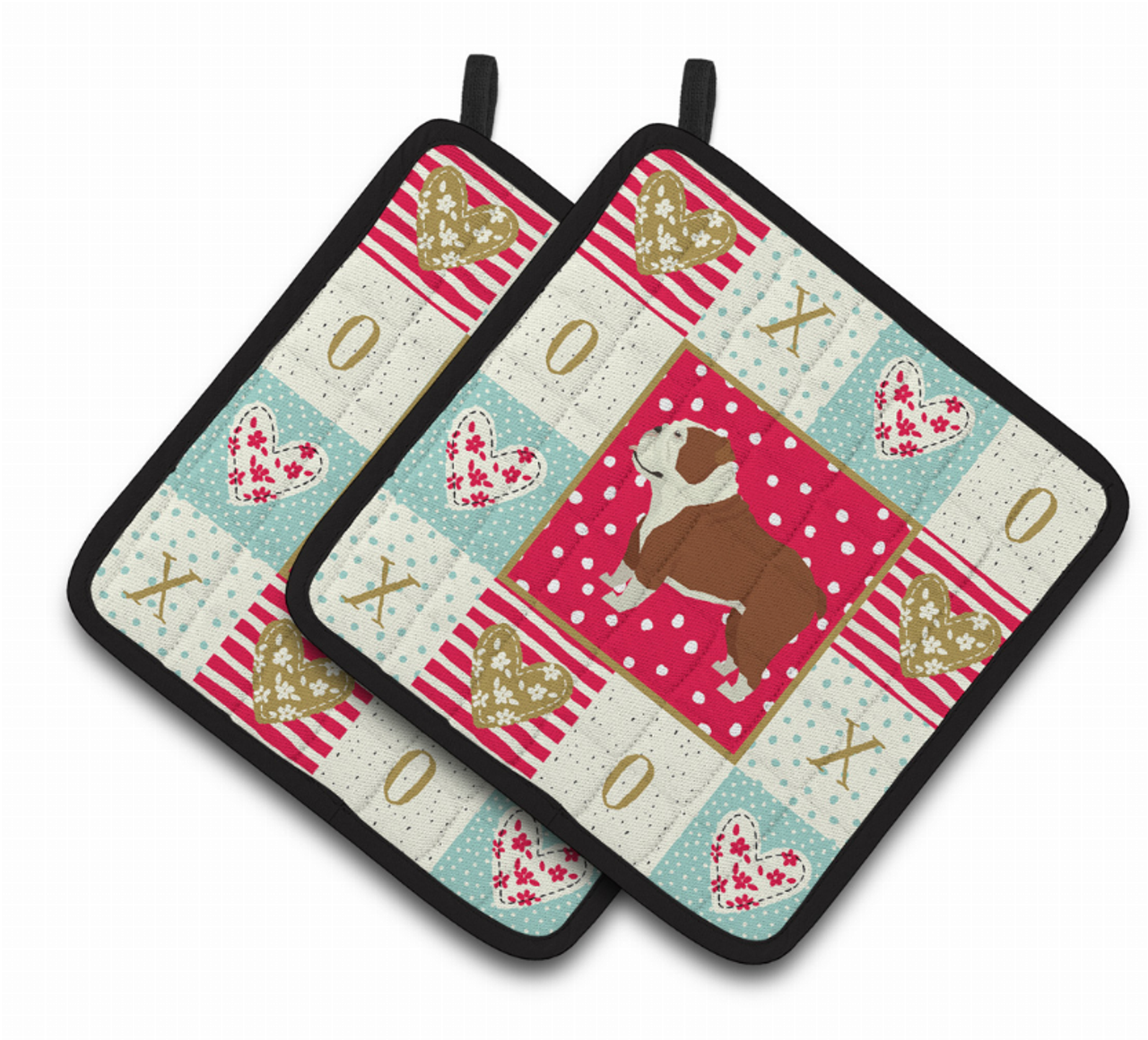 Dog XOXO Pair of Pot Holders - CK5926PTHD