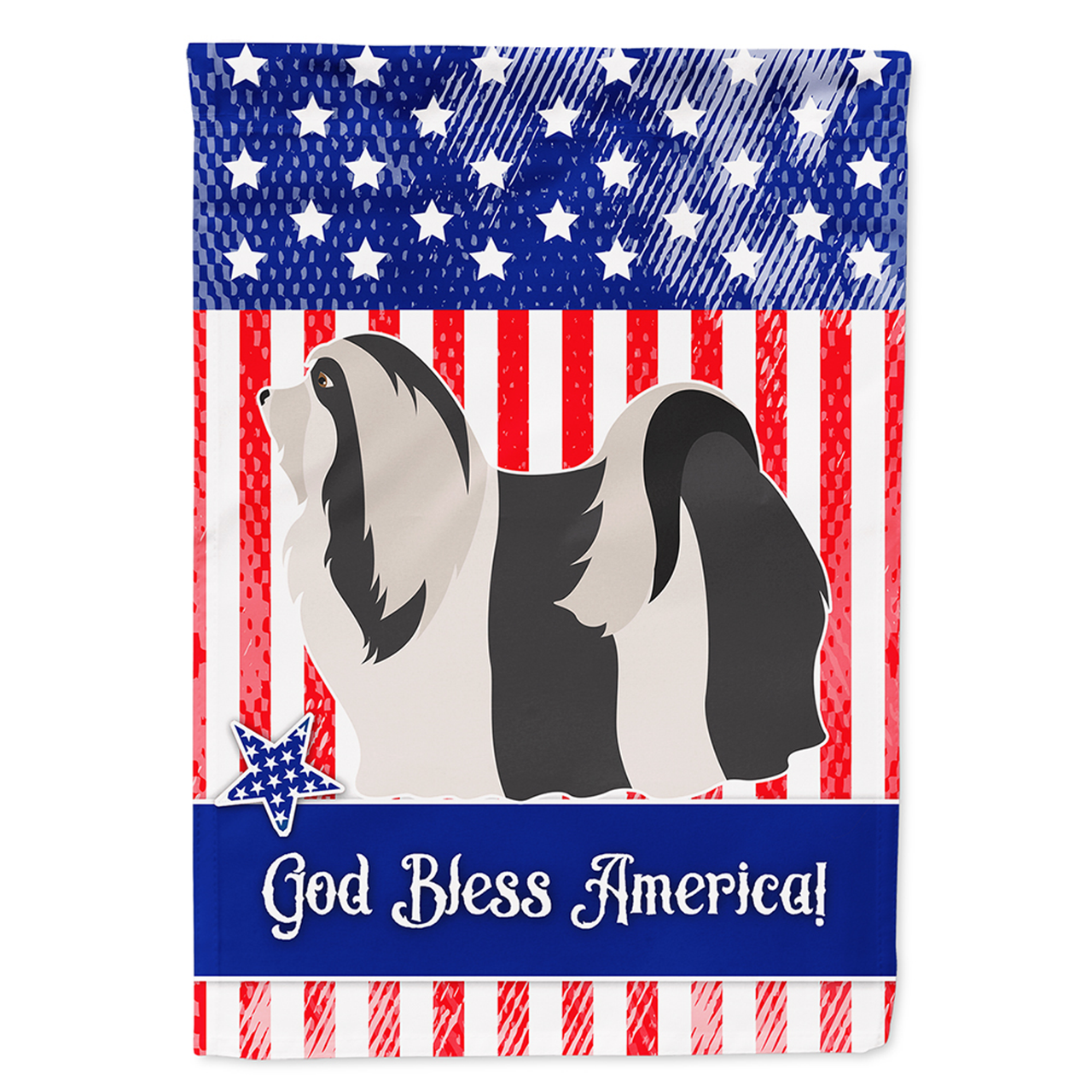 American Flag/Dog Breed TThemed Canvas - BB8395CHF