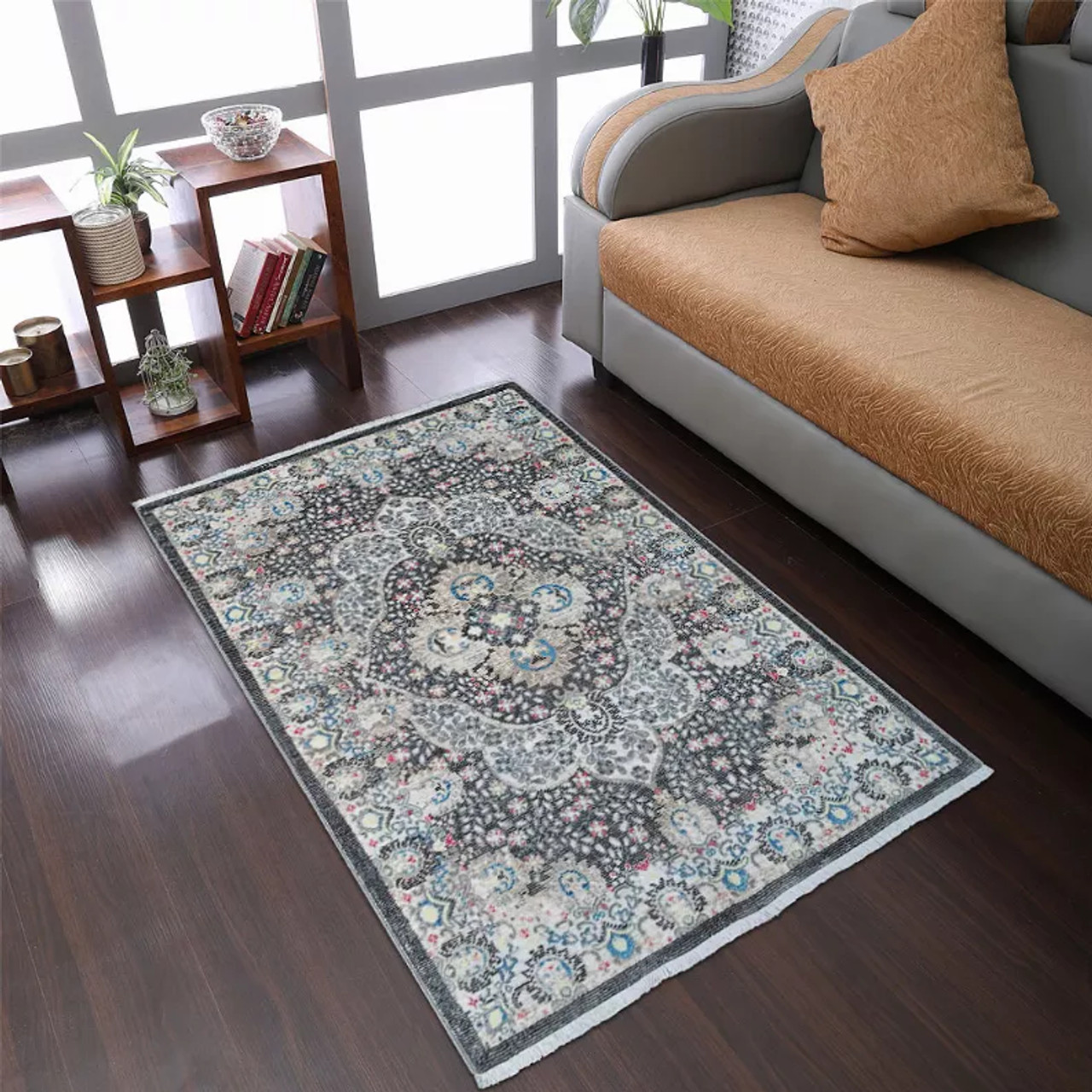 Rugsotic Carpets Machine Woven Crossweave Polyester Area Rug Oriental - S001733B002199P000127V041