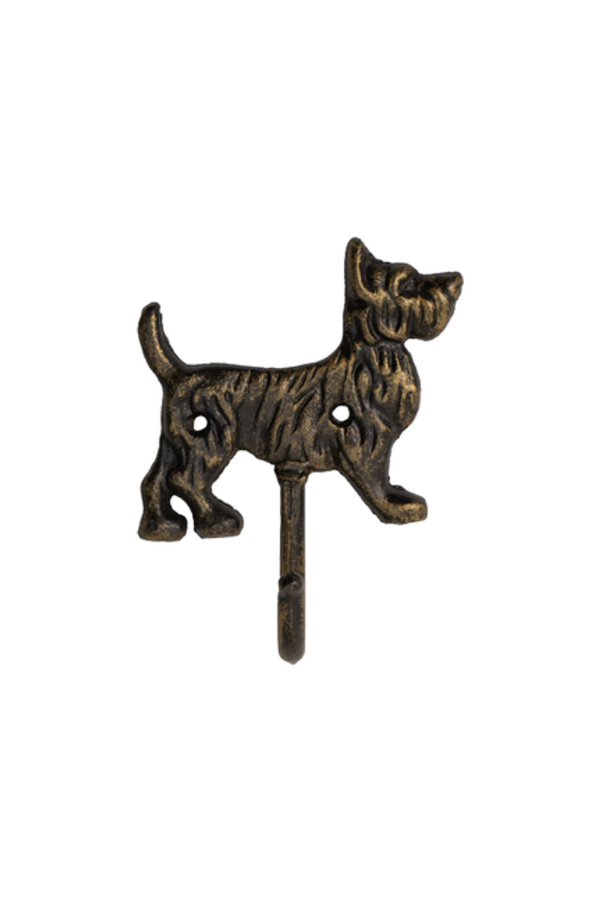 FantasHome Wall Mounted Cast Iron Home Decor Single Hook (Dog)