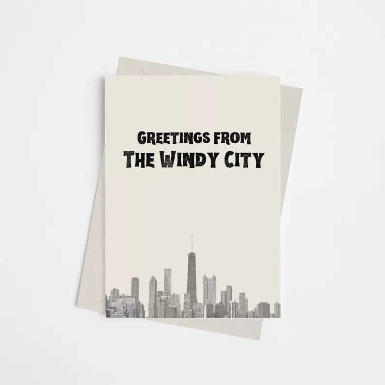 Greetings from the Windy City - Greeting Card - 149900628