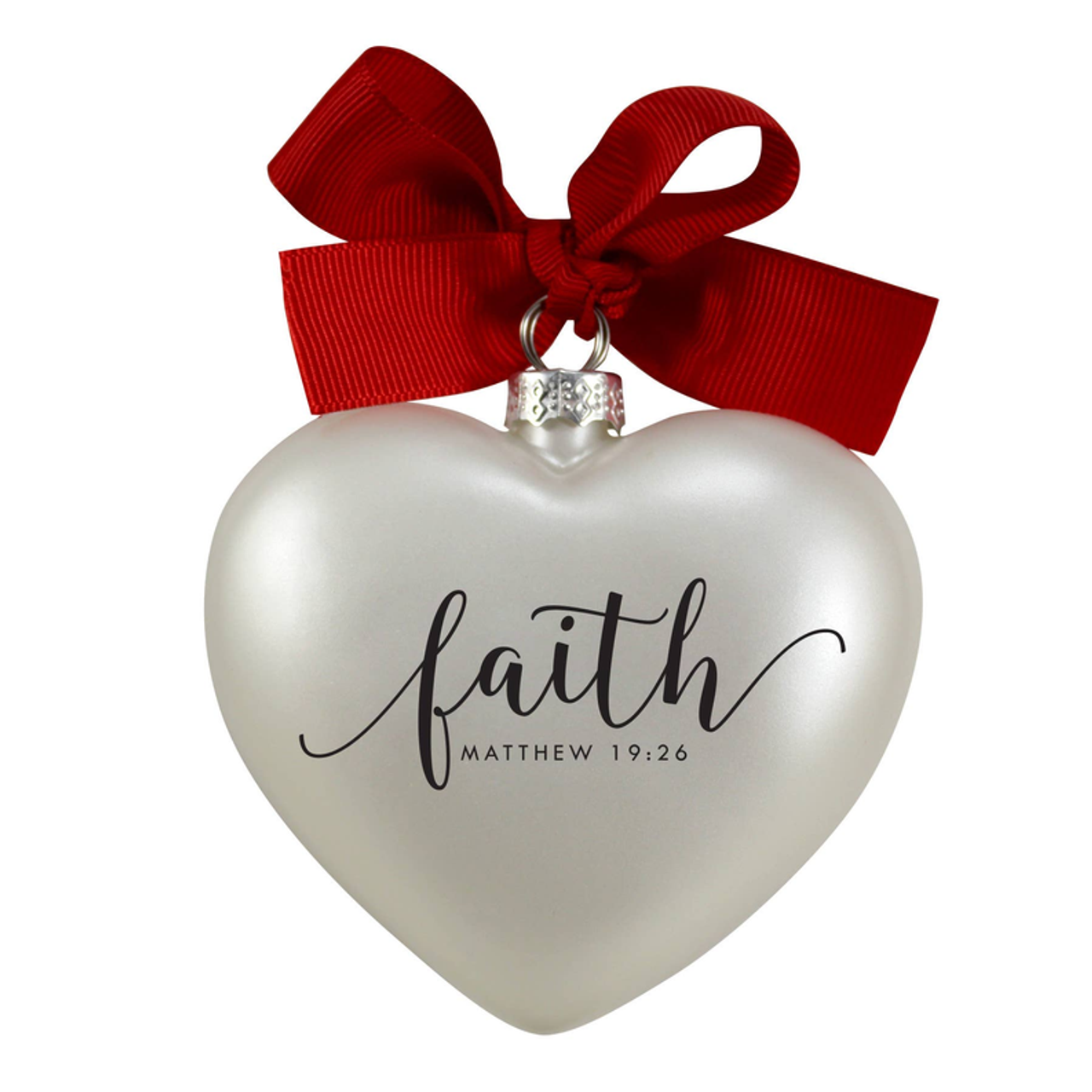 Ornament Heart Faith Ribbon Hang Ornament Heart Faith Ribbon Hang