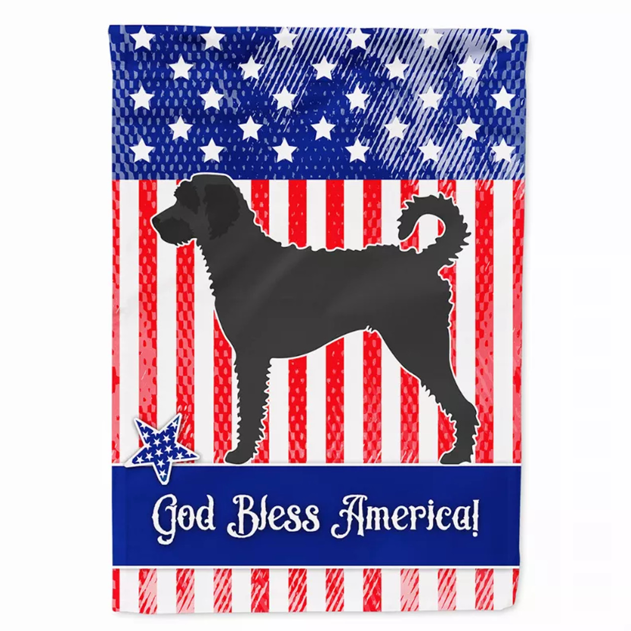 Dog Print American Flag Garden Size - BB8418GF