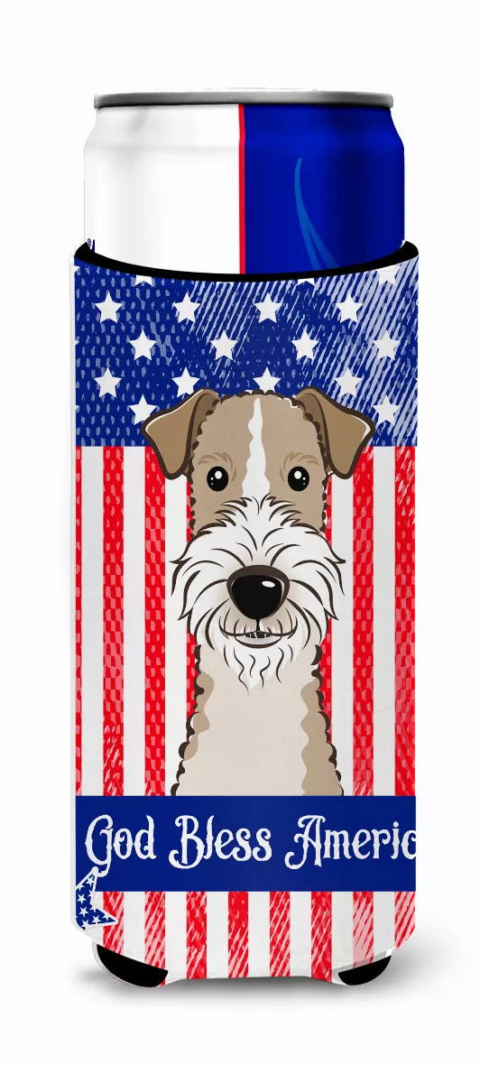 American Flag and Dog Ultra Hugger for slim cans - S000213B001695P061949V000