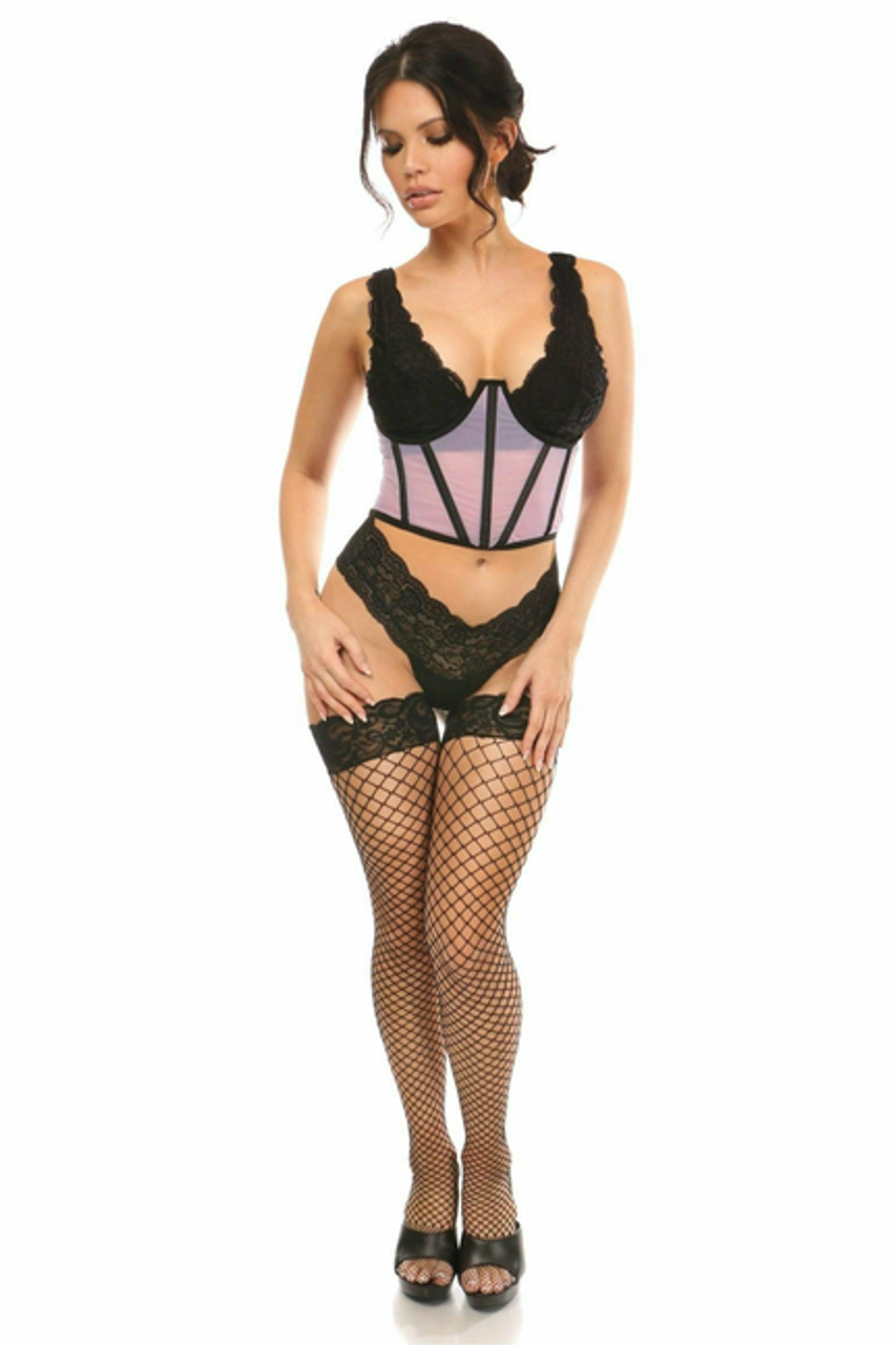 Lavish Mesh Open Cup Waist Cincher - LV-1196-2X
