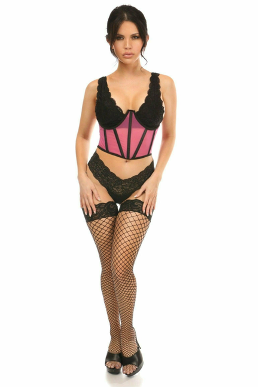 Lavish Mesh Open Cup Waist Cincher - LV-1197-6X