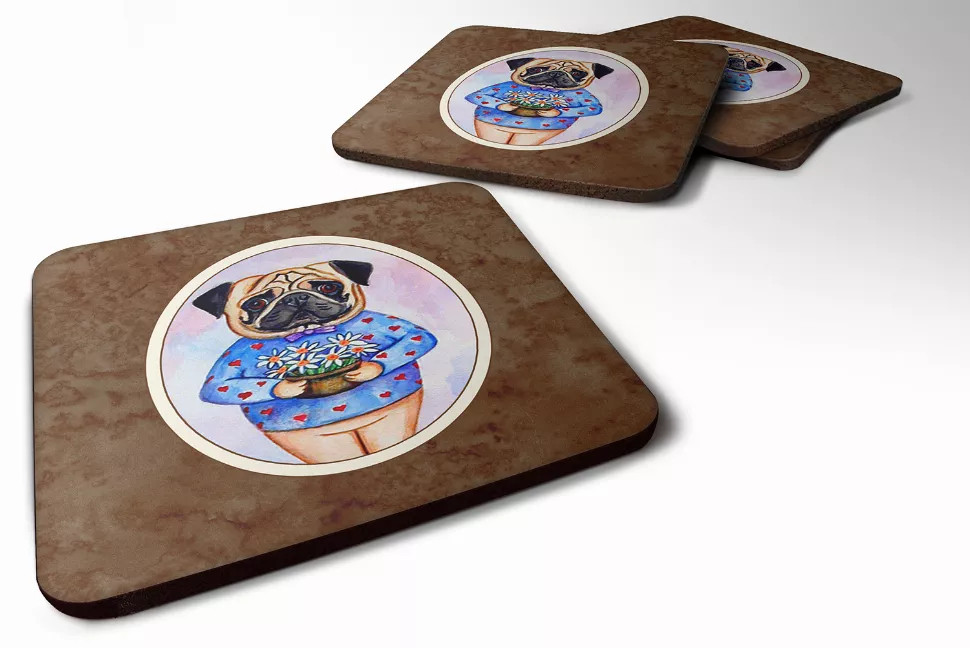 Dog Breed/ Pug Foam Coaster - S000213B001695P066998V000