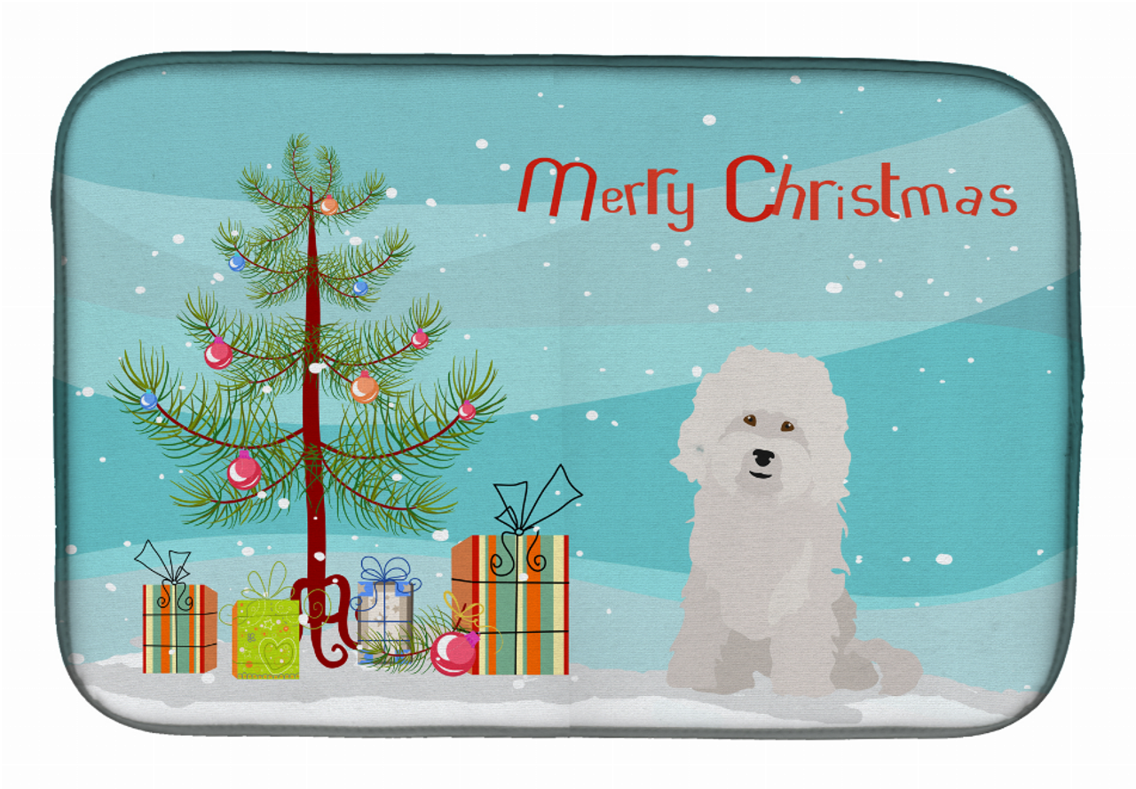Dog Breed/Merry Christmas art Dish Drying Mat - CK3492DDM