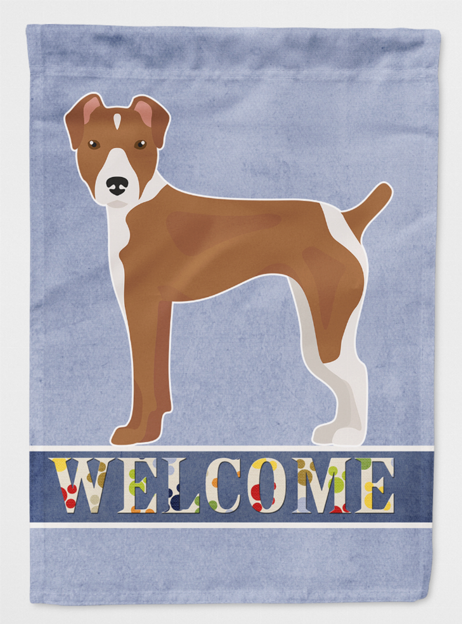 Rat Terrier Welcome Flag Canvas House Size