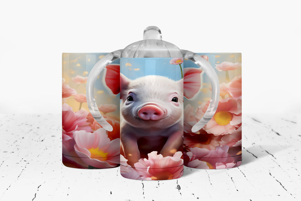 Pig Insulated Kids Dual Lid Sippy Cup Tumbler - 2805-4121