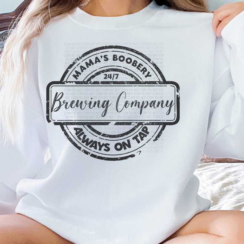 Mama's Boobery Crew Neck Sweatshirt - TheBlendedOwl000942