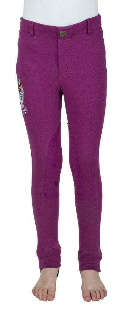 TuffRider Children's Thelwell Sweep Embroidered Pull-On Knee Patch Jods - S001797B002239P000049V018