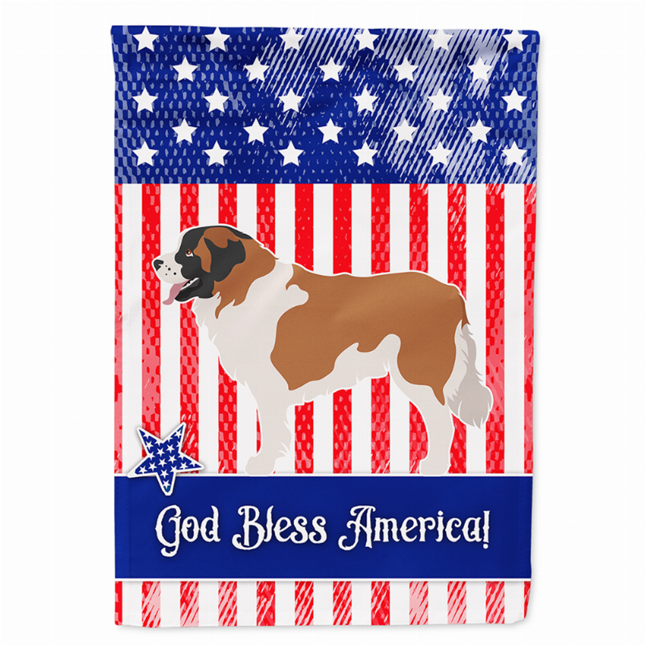 Dog Print American Flag Garden Size - S000213B001695P097142V000