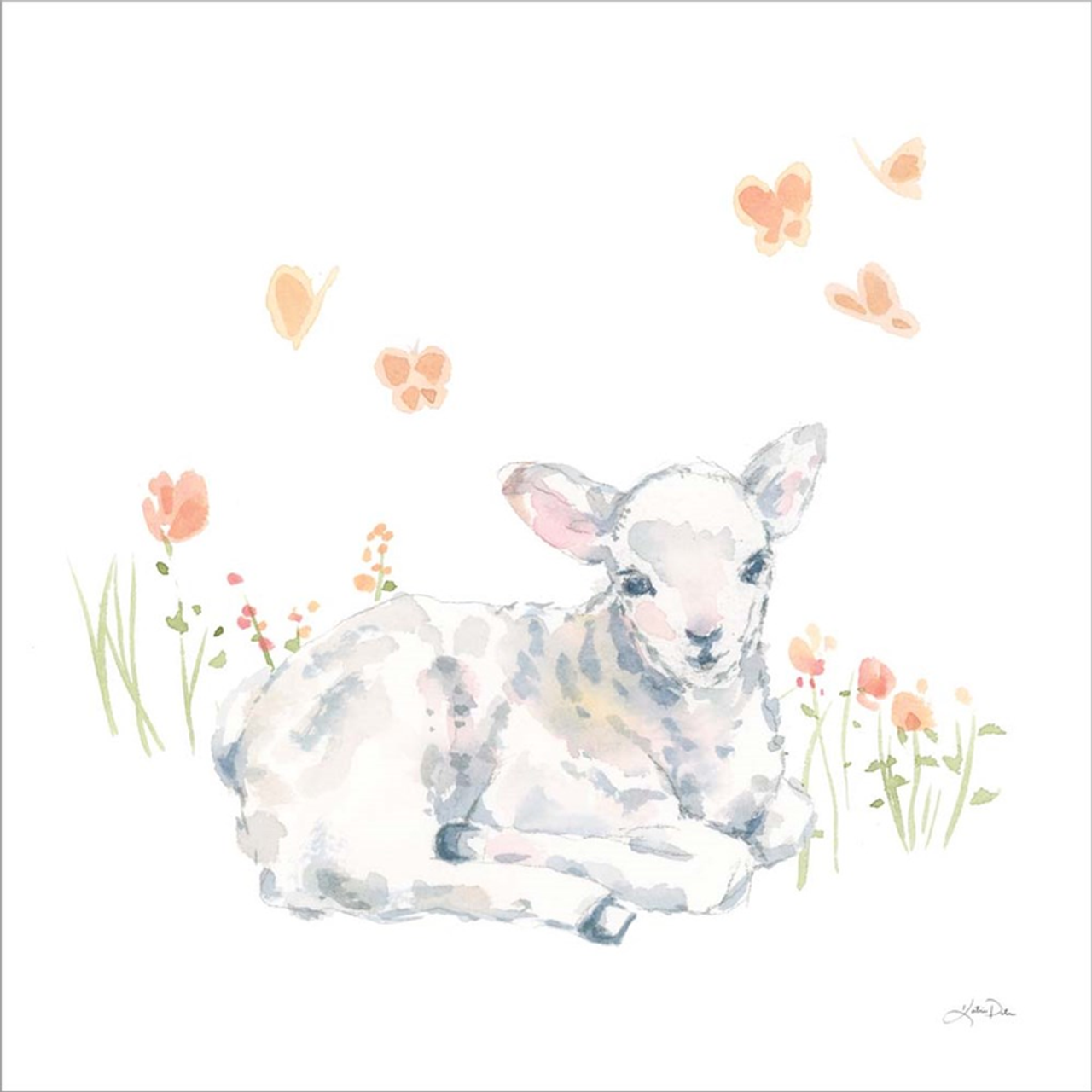 Spring Lambs III by Katrina Pete, Canvas Art - C1089169-0240000-ACAAAMA