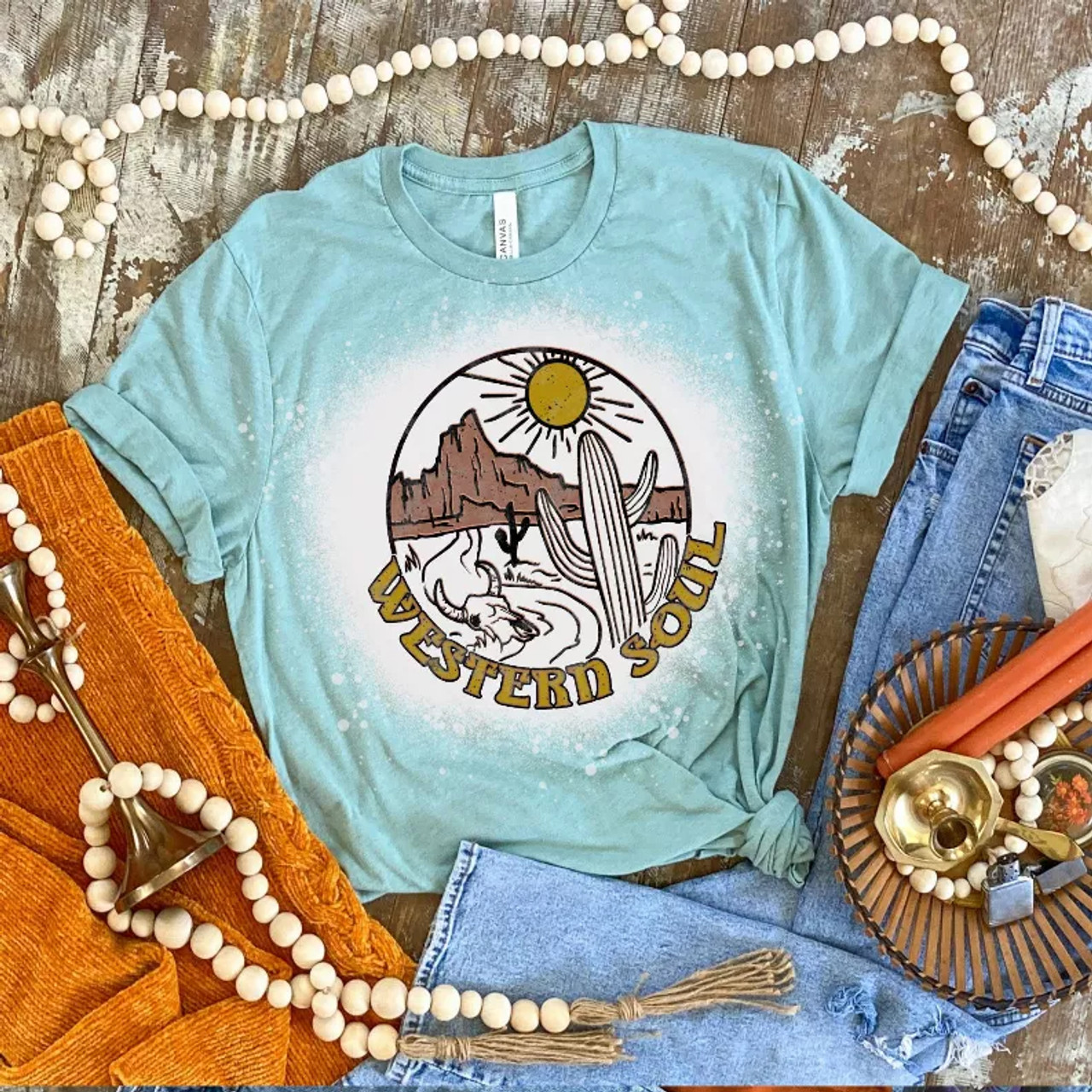 Western Soul Shirt Bleached - S001660B002344P000458V009