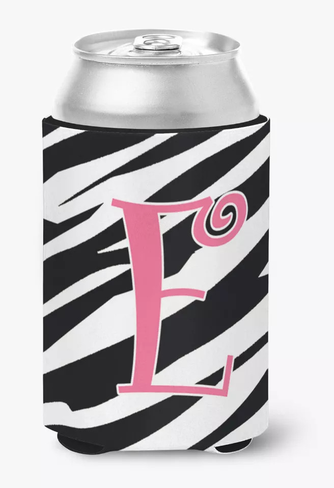 Monogram Letter Can or Bottle Hugger - CJ1037-ECC