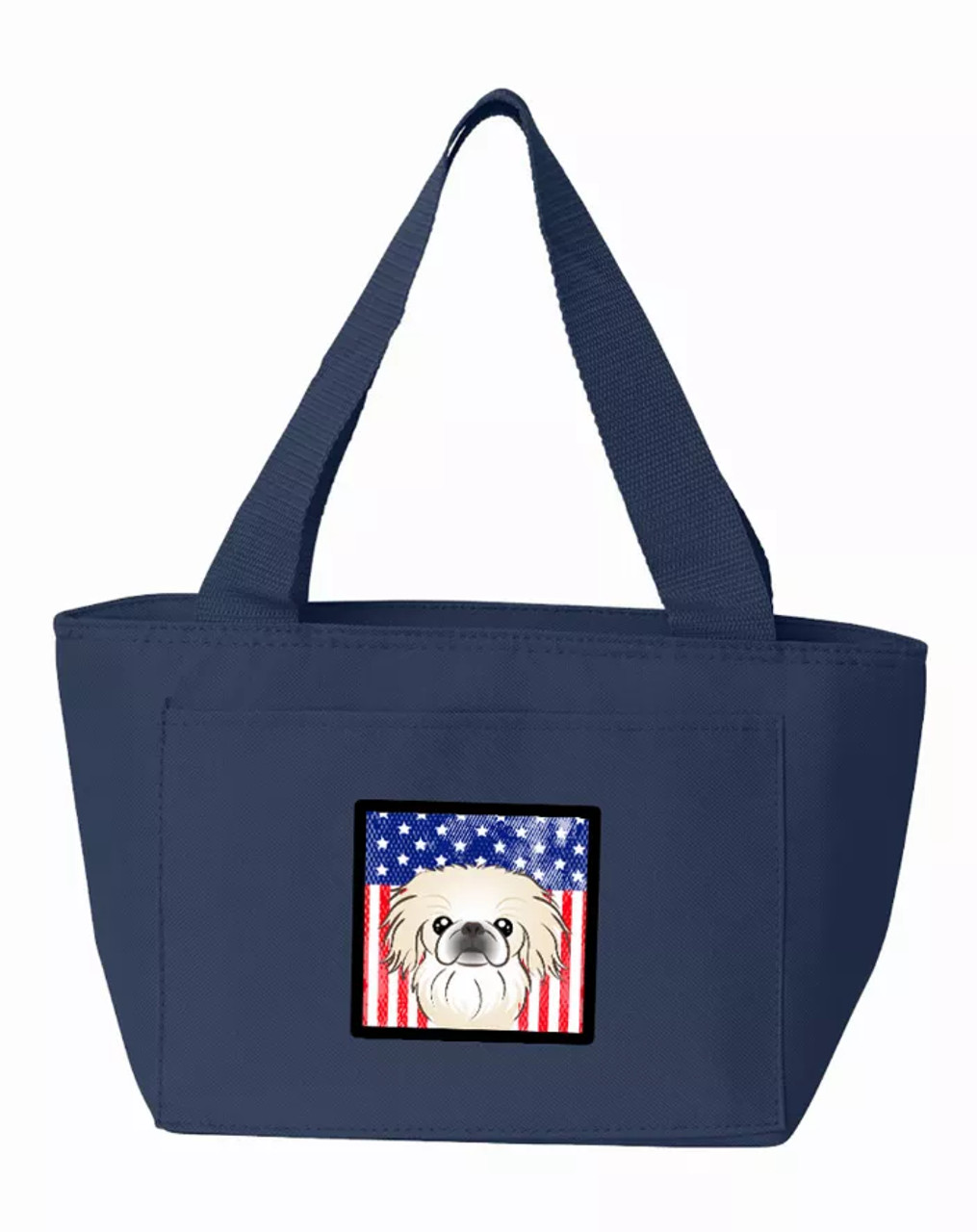 American Flag and Pekingese Lunch Bag