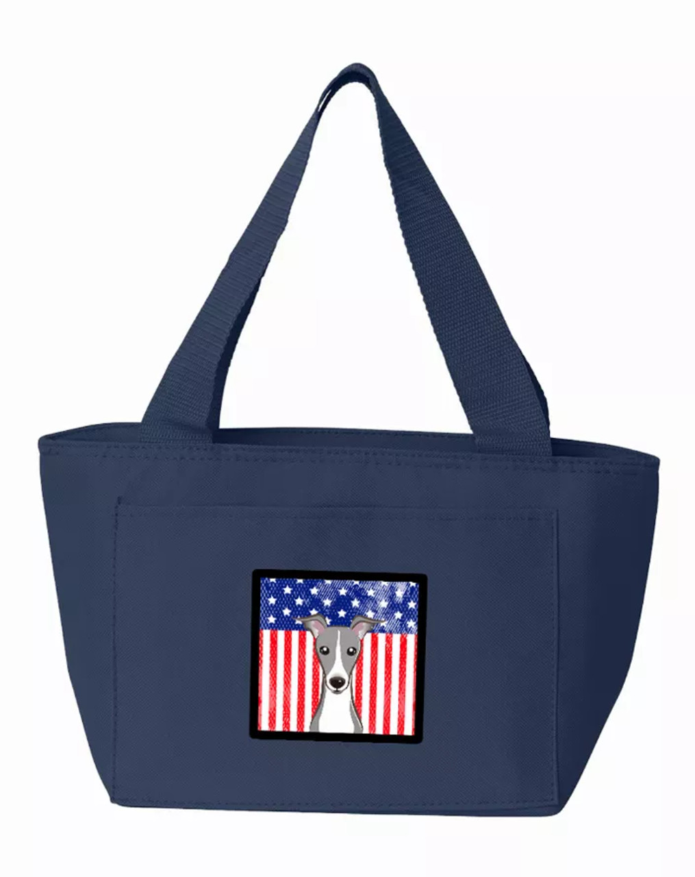 American Flag and Italian Greyhound Lunch Bag