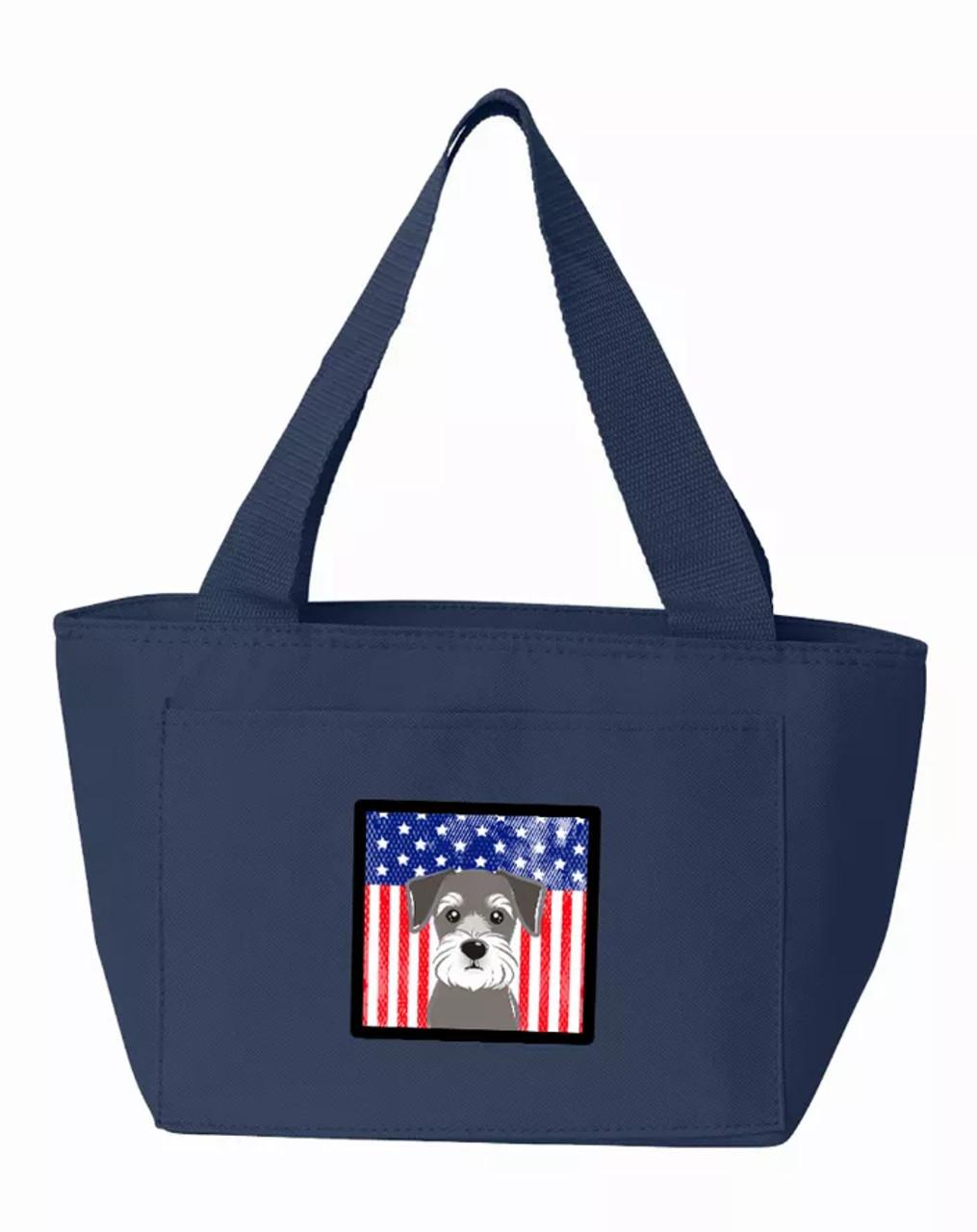 American Flag and Schnauzer Lunch Bag
