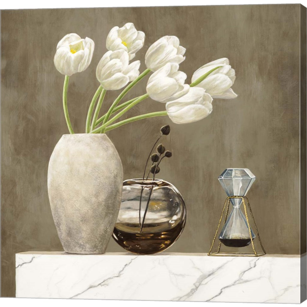 Floral Setting on White Marble I by Jenny Thomlinson, Canvas Art - C1089952-0240000-AAAACMA
