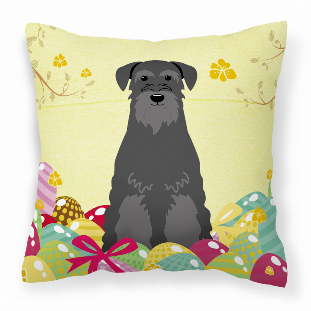 Easter Eggs Design Dog Art Fabric Decorative Pillow - S000213B001695P083223V000