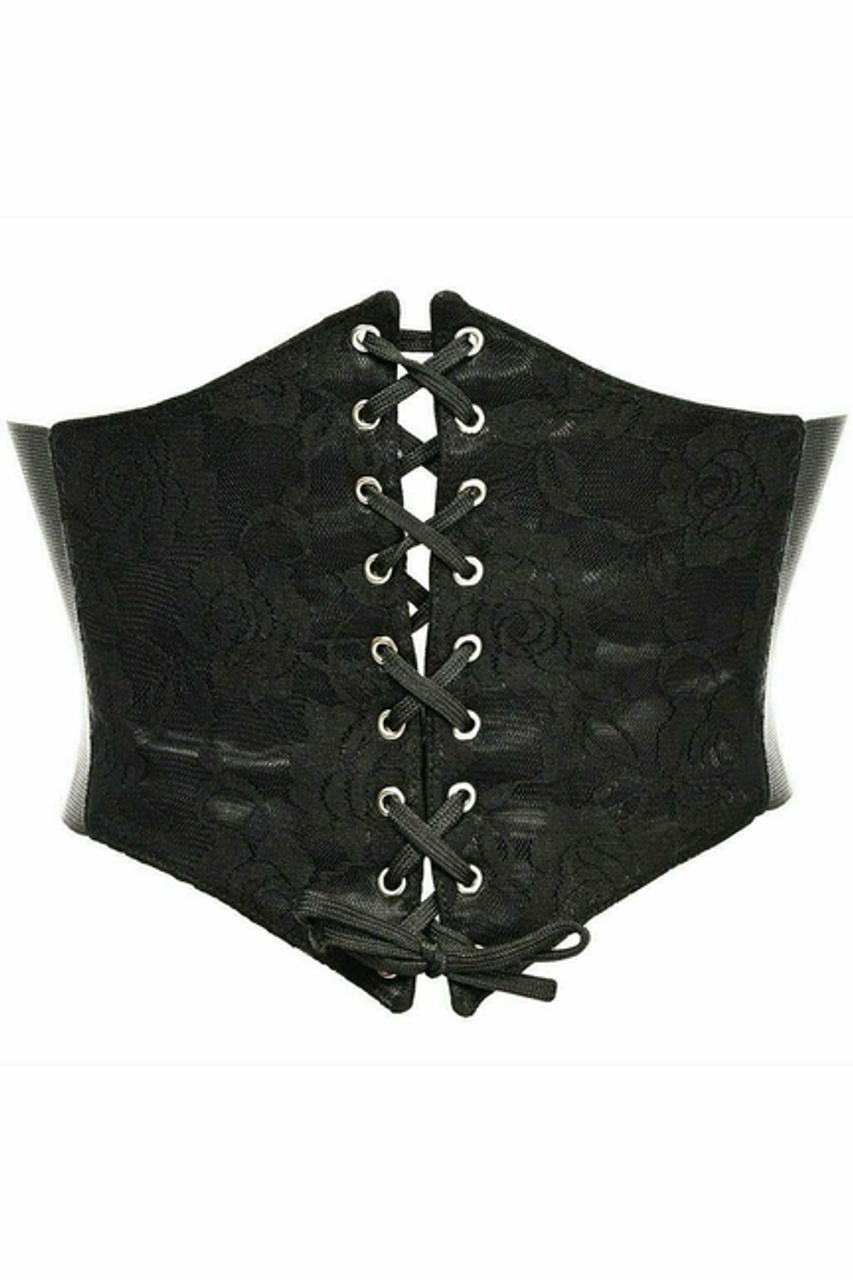 Lavish Lace Overlay Corset Belt Cincher - LV-1421-L