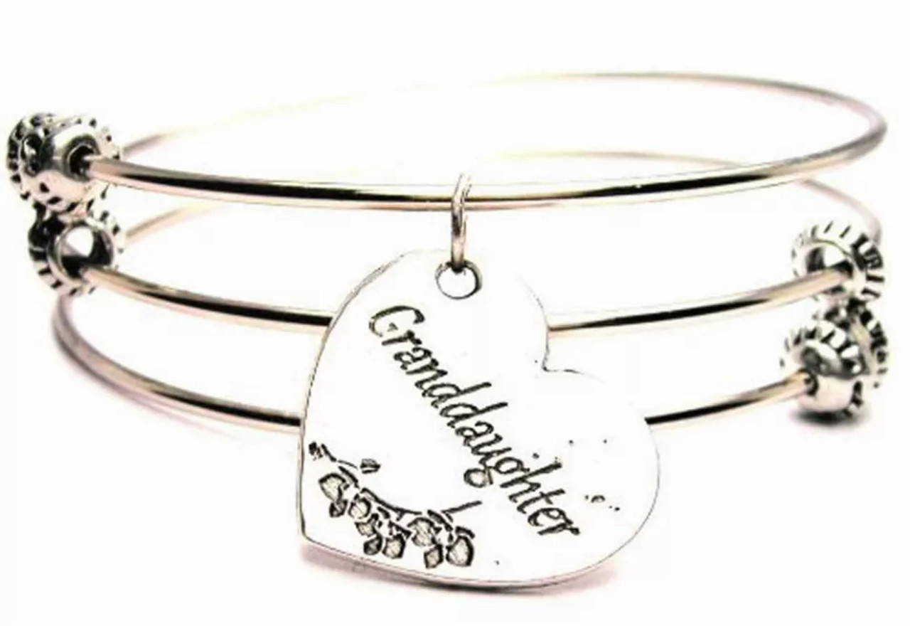 Granddaughter Triple Style Bangle Bracelet