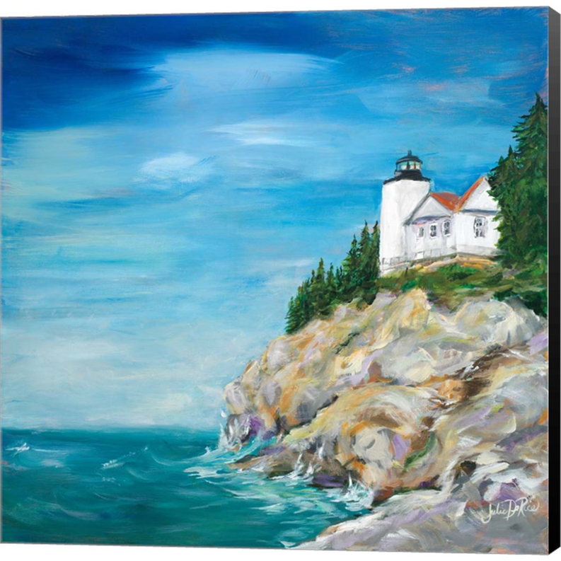 Lighthouse on the Rocky Shore II by Julie DeRice, Canvas Art - C1084267-0240000-8CAAAMA